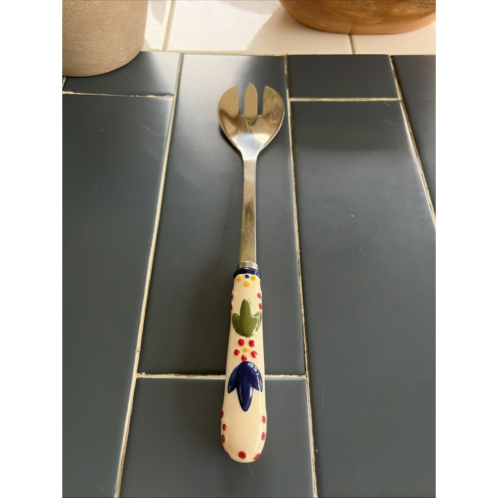Temp-tations By Tara Ceramic Serving Fork Utensil (E9)